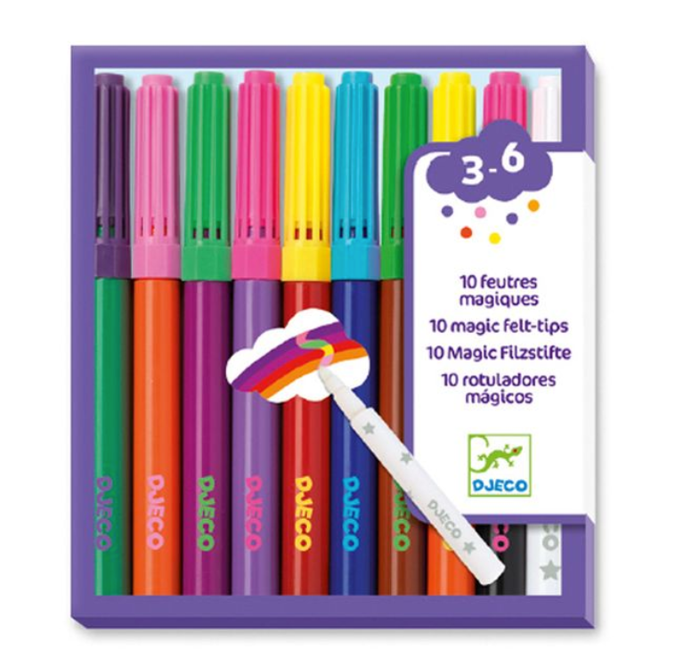 10 magic felt-tips by Djeco