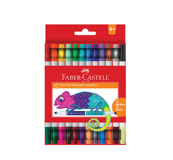 12 DuoTip Washable Markers by Faber-Castell