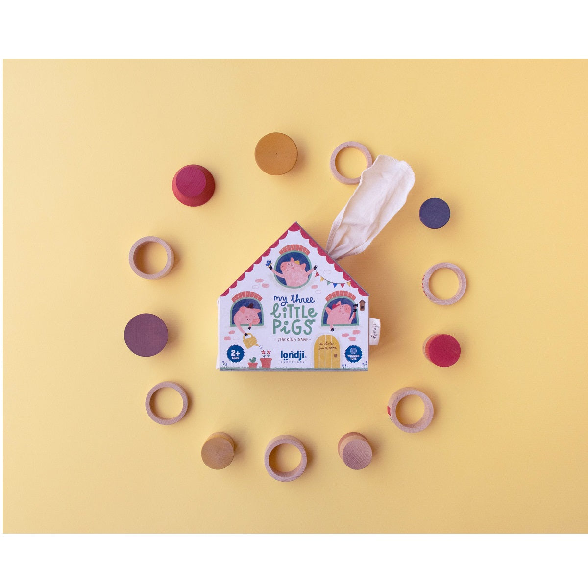 Wooden Toy - My Three Little Pigs By Londji