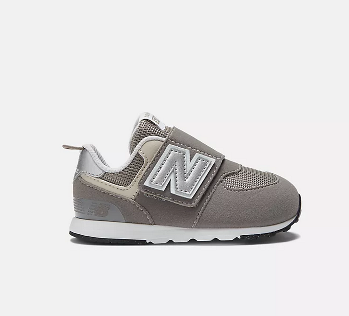 New Balance 574  NEW-B Hook & Loop  Rain Cloud sizes 6-10