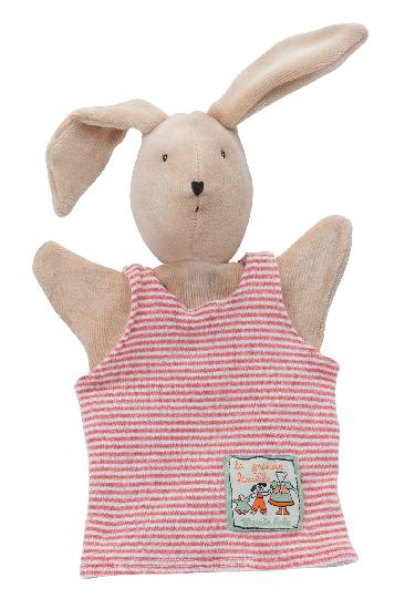 Grande Famille - Sylvain Rabbit Hand Puppet By Moulin Roty