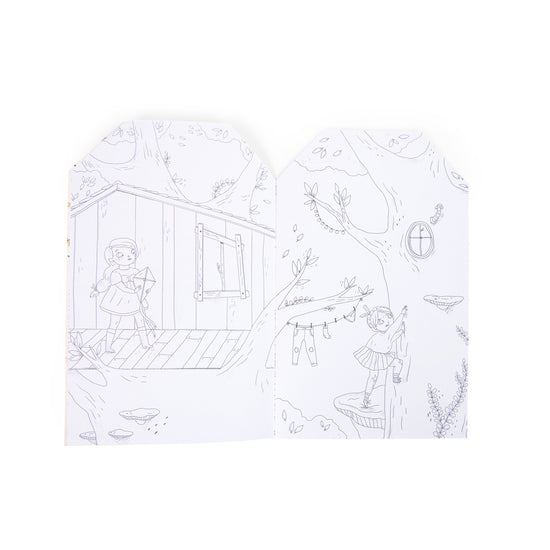 Load image into Gallery viewer, Parisiennes - Colouring Book with Stickers  By Lucille Michieli &amp;amp; Moulin Roty
