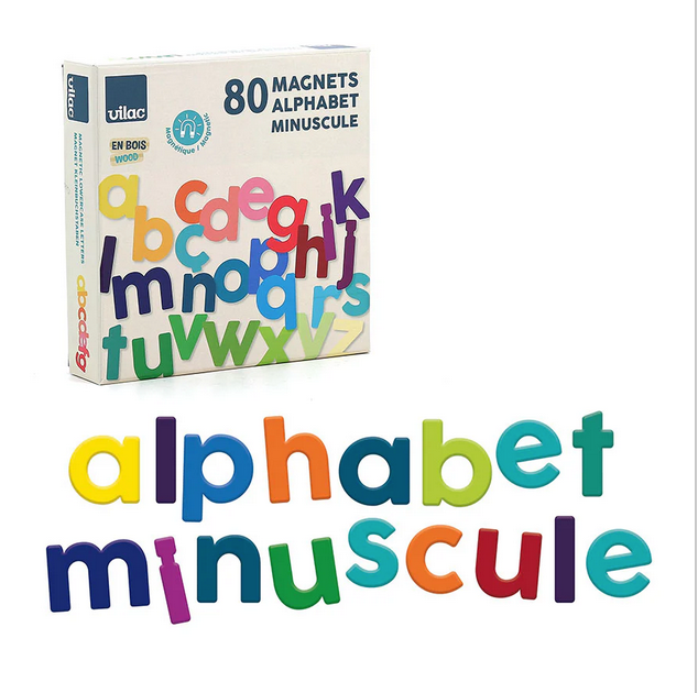 Alphabet Magnets Lowercase Letters 80 pcs by Vilac
