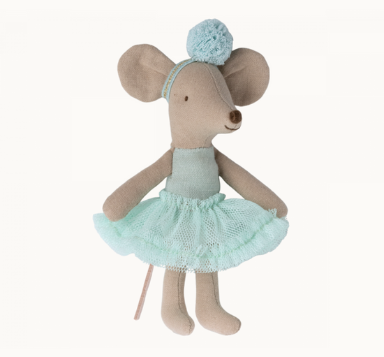 Maileg Ballerina mouse, Little sister - Light mint