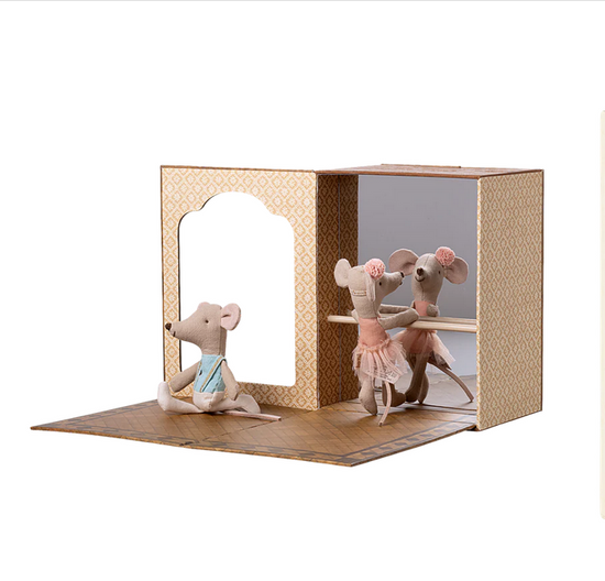 Ballet mice in dance studio, Little sister and brother  by Maileg