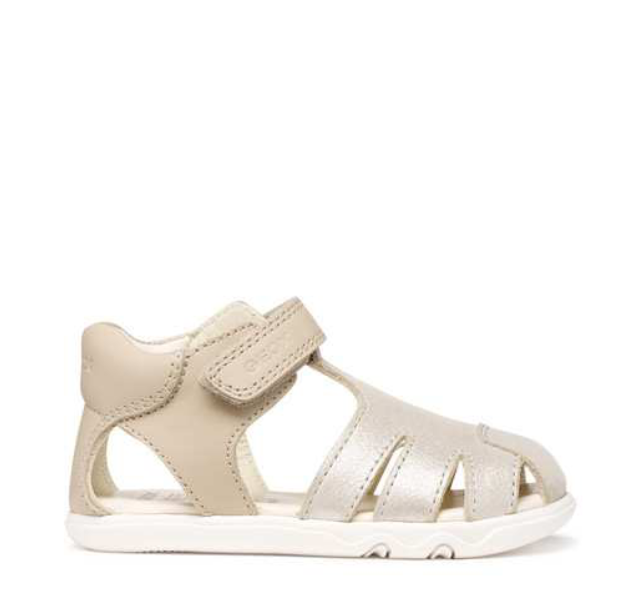 GEOX Barefoot SteppieUp Sandals Shiny Beige