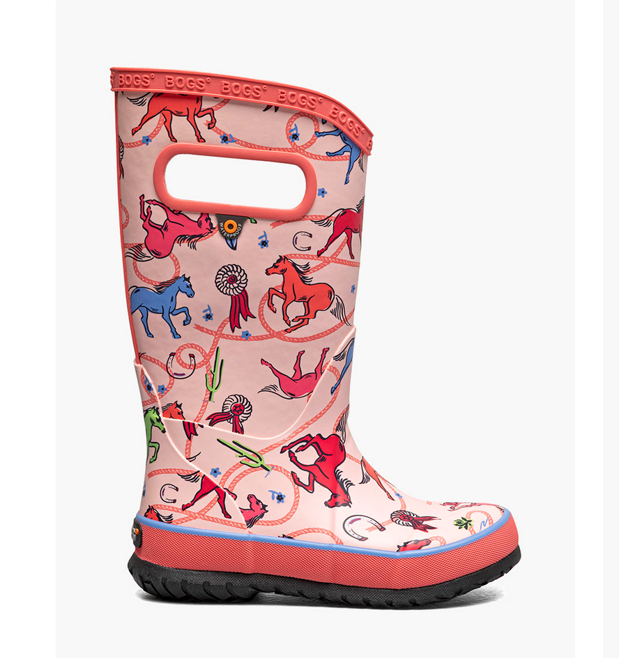 Bogs Rainboot   Rodeo Horses Pink Multi