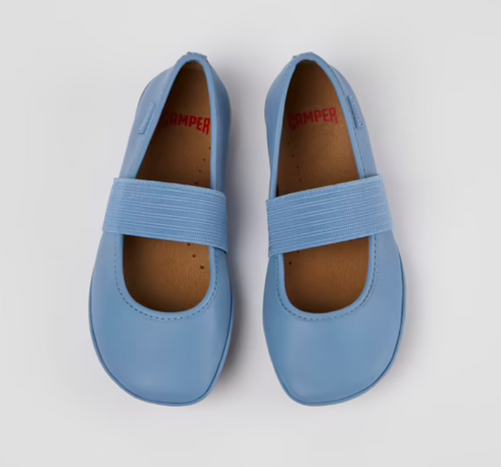 Camper Light Blue Leather Mary Jane