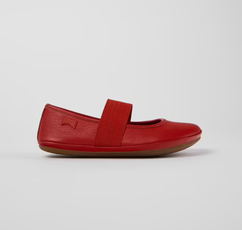 Camper Red Leather Mary Jane