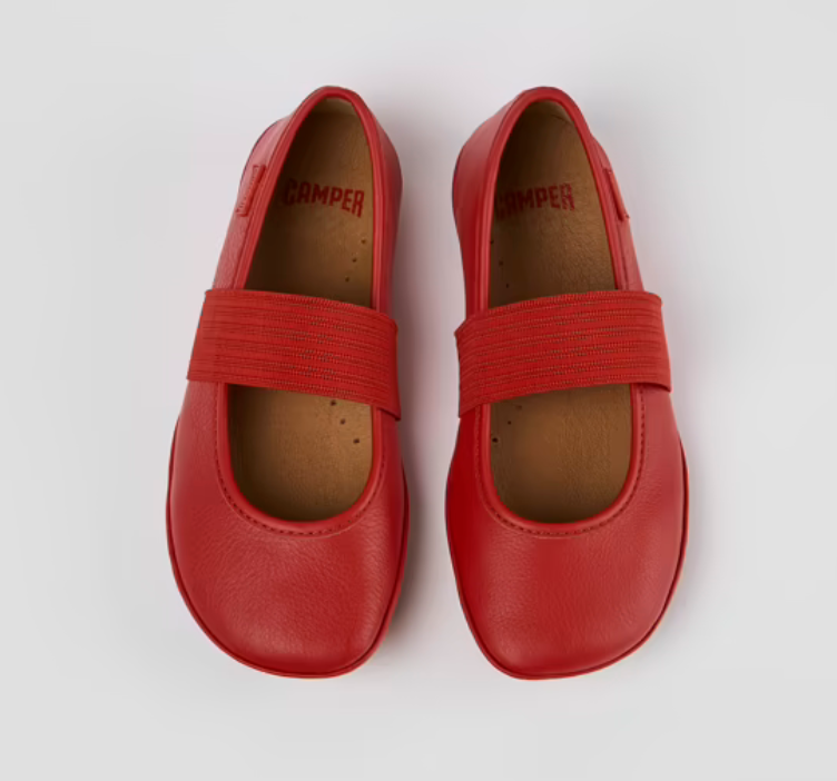 Camper Red Leather Mary Jane