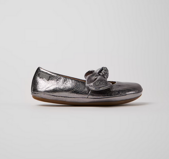 Camper Silver Leather Mary Jane