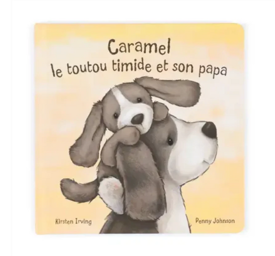 Jellycat - Book Caramel le Toutou Timide et son Papa