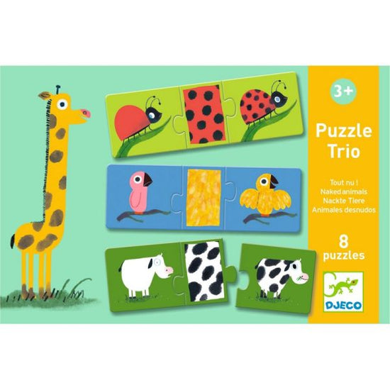 Puzzle duo-trio / Naked animals by Djeco