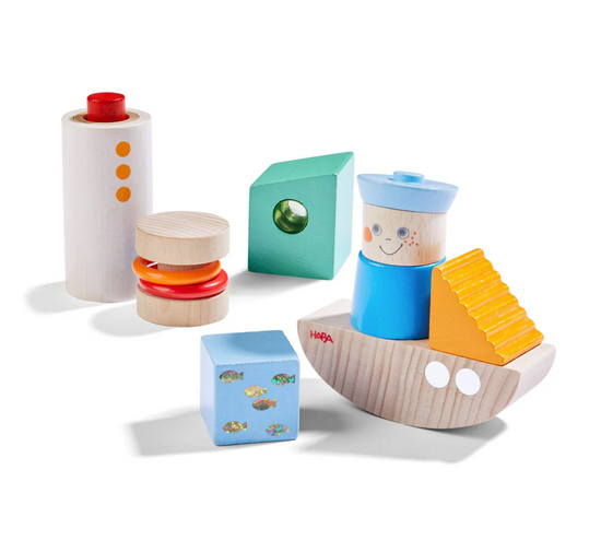 Discovery Boat Wooden Building Blocks Set  by Haba