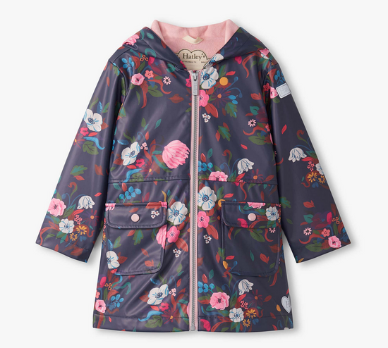 Fall Floral Peplum Rain Jacket by Hatley