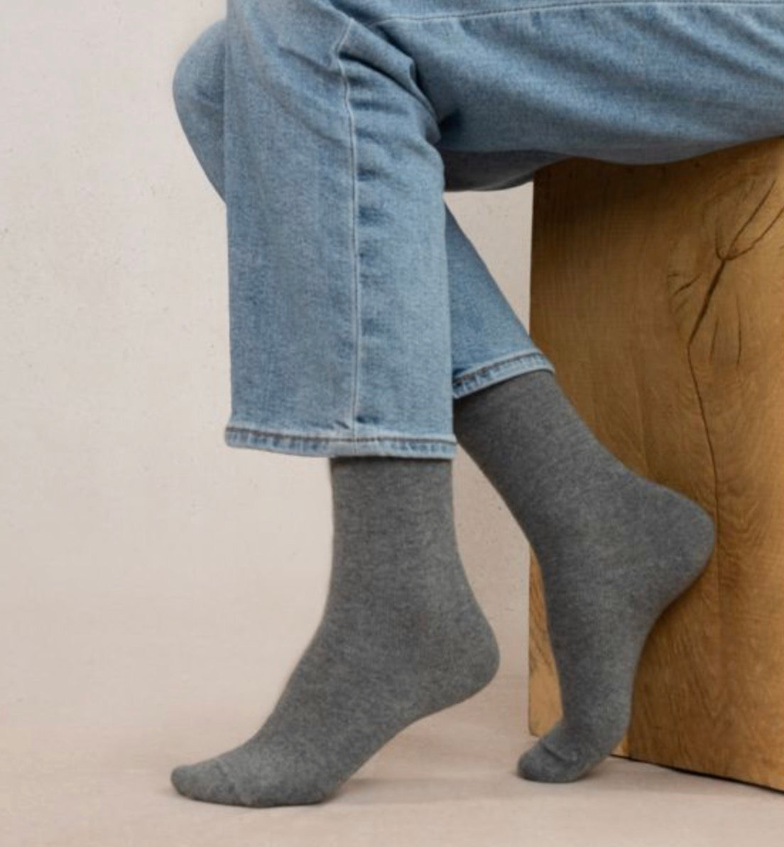Cashmere Socks Flannel Grey  39/41 by Blueforet