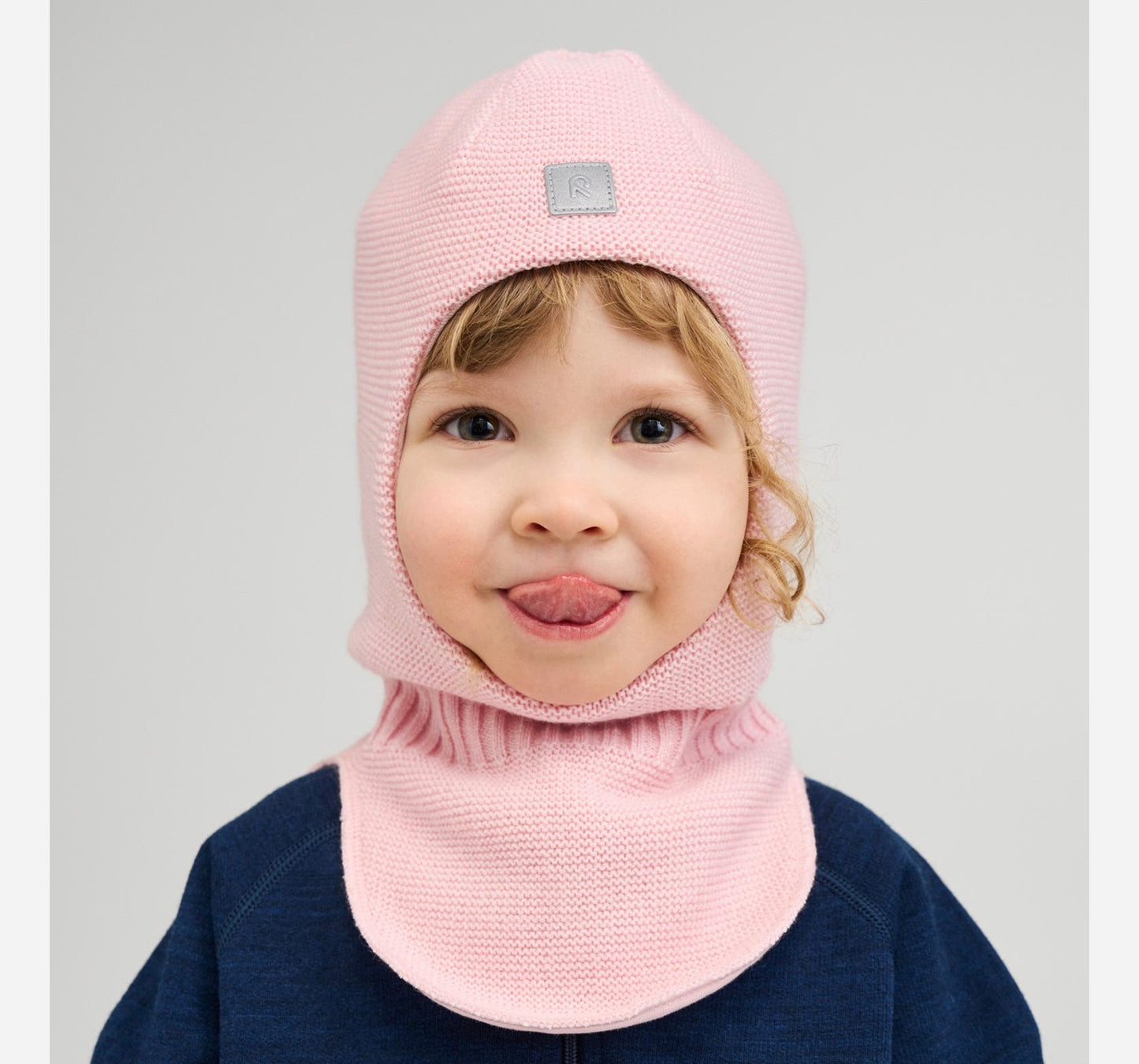REIMA Cotton-Lined Wool Balaclava - Starrie Pale Rose