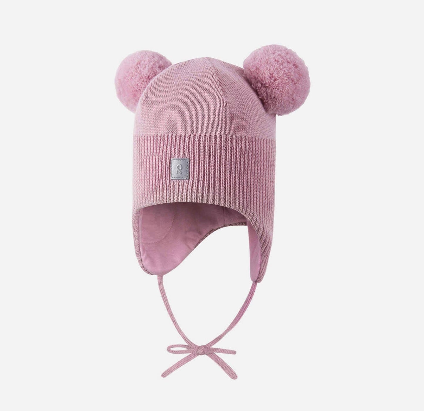 REIMA Kumpi - Toddler Merino Wool Hat Grey Pink