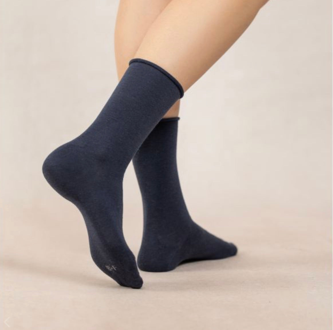 Roll Top Merino Wool Socks  Marine  39/41 by Blueforet