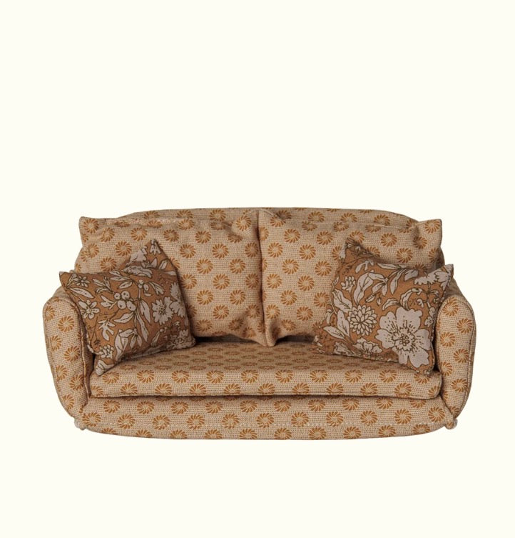 Sofa bed, Mouse, Large - Ocher by Maileg