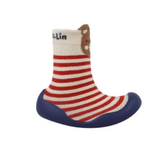 Garvalin Slippers Socks for babies Red Stripes