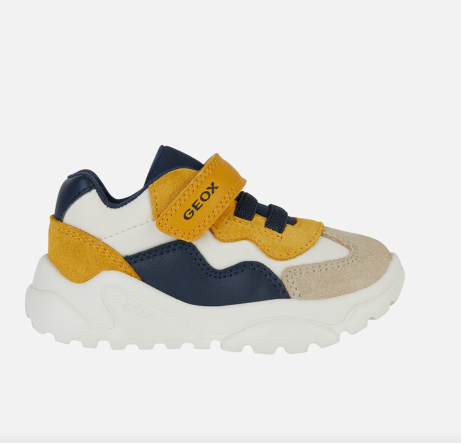 Geox Taupe and Ocher Yellow Ciufciuf  Runners
