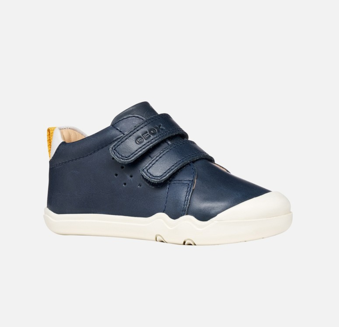 Geox Steppieup Baby Barefoot Shoes Navy/White