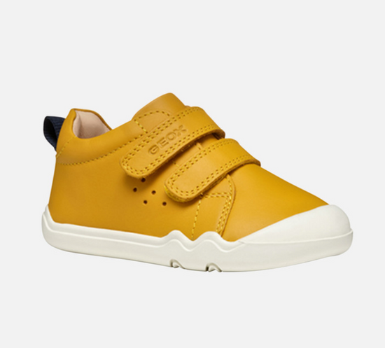 Geox Steppieup Baby Barefoot Shoes Ochre Yellow/Navy