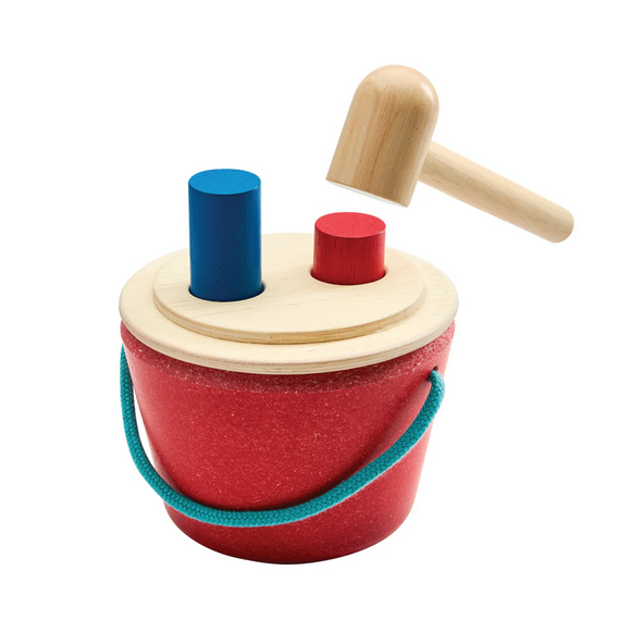Hammering Peg Bucket by Plan Toys