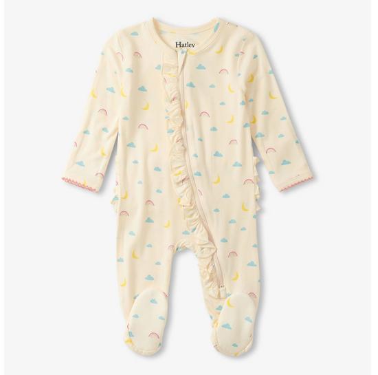 Hatley Baby Girls Lucky Charms Footed Sleeper