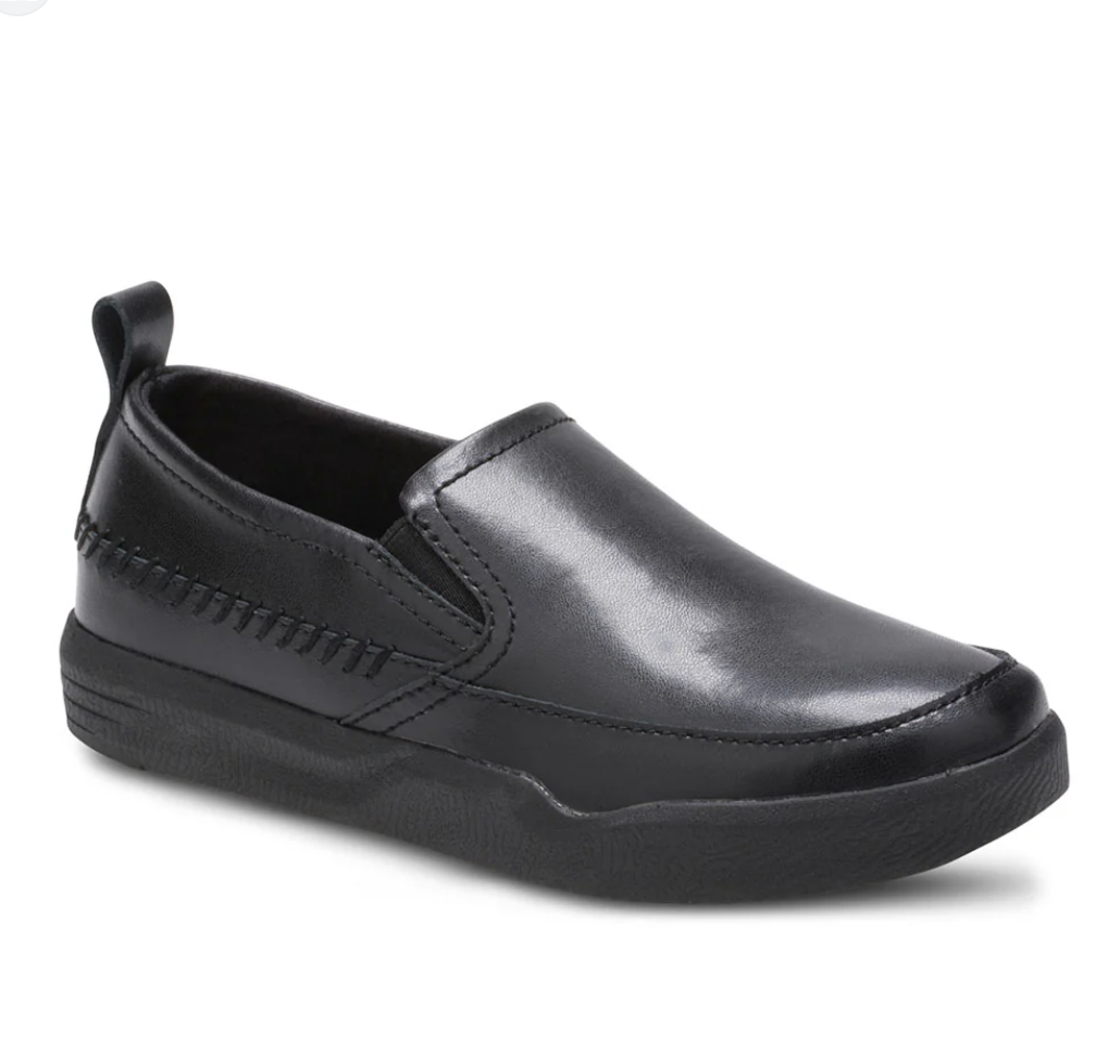 Hush Puppies Black Lazy Genius Shoe Leather Shoes