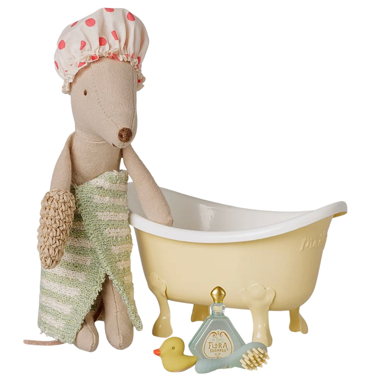 Bathtub set, Mouse - Yellow  by Maileg