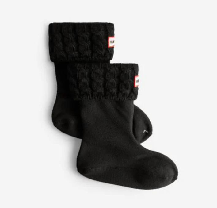 Kids Boot Black Socks  by Hunter