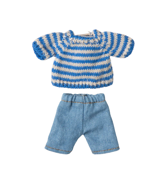 Knitted sweater and pants, Big brother mouse by Maileg
