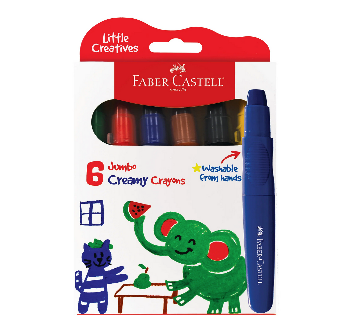 Little Creatives 6 Jumbo Creamy Crayons  by Faber-Castell