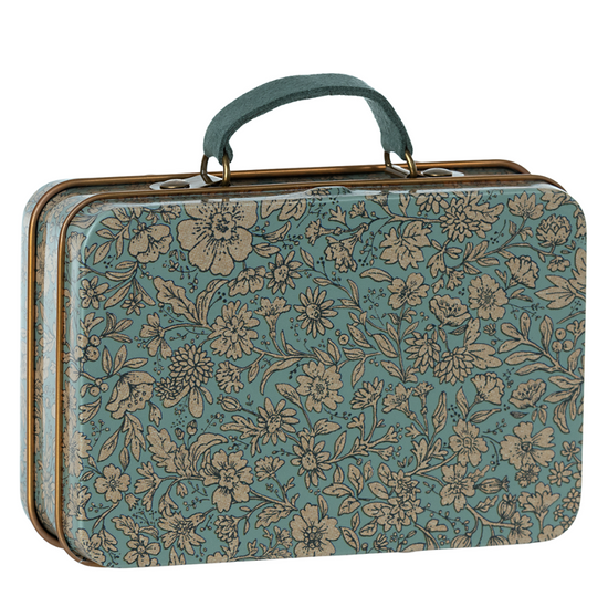 Maileg - Small suitcase, Blossom- Blue