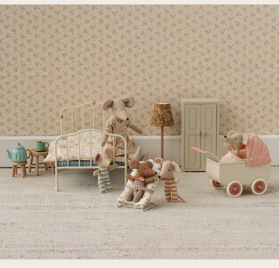 2025 Maileg Pram, Mouse - Coral
