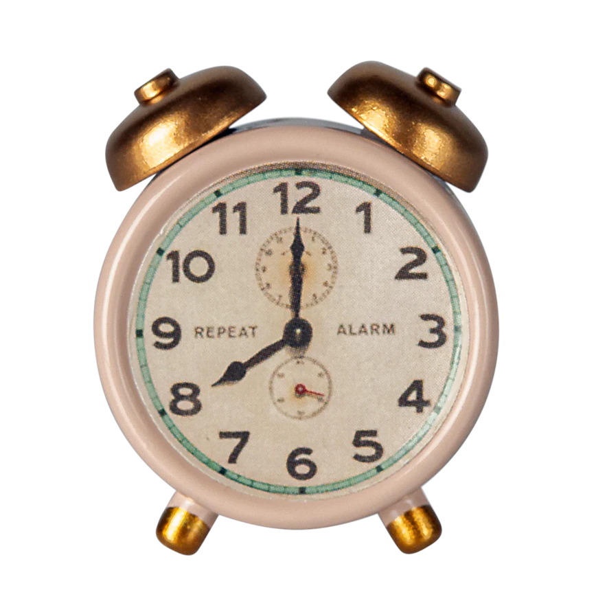 Maileg Alarm clock, Mouse -Powder