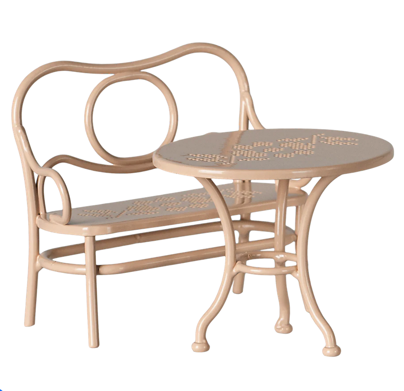 Maileg Café set, Mouse, Big - Pale pink