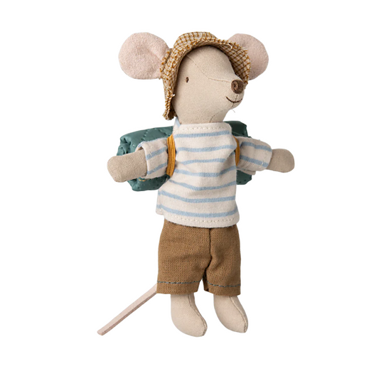 Maileg Hiker mouse, Big brother - Stripes 2025