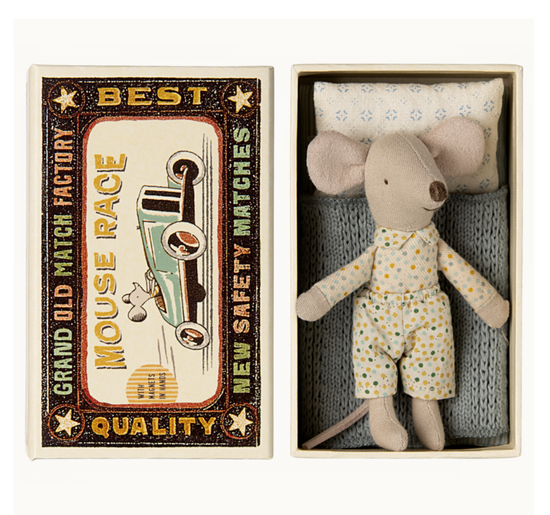 Maileg Little brother mouse in matchbox