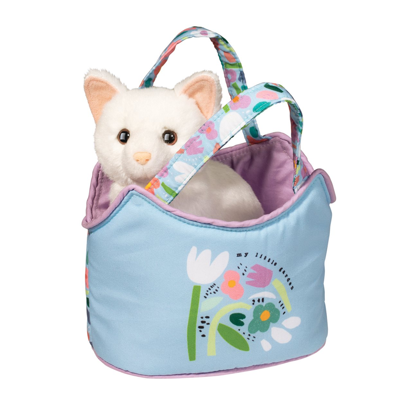 My Little Garden Sassy Sak with White Cat by Douglas
