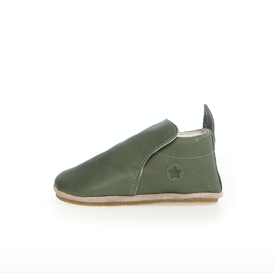 NATURINO Leather Baby Shoes in Sage