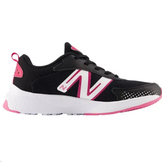 New Balance Boys' 545 Running Shoe in Black/Pink