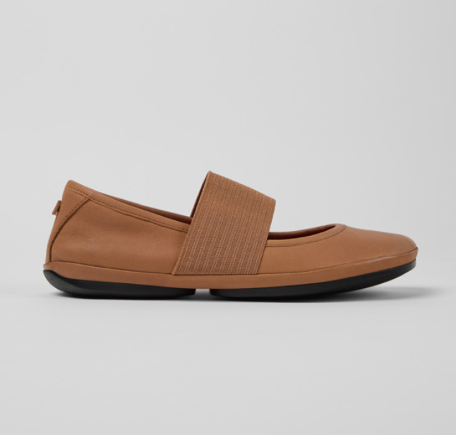 CAMPER Nude Leather Ballerina for Women