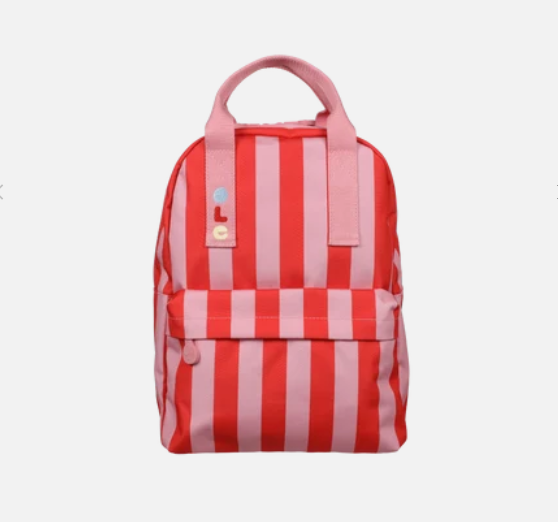Ole backpack large | stripes | campfire orange + dewy lilac