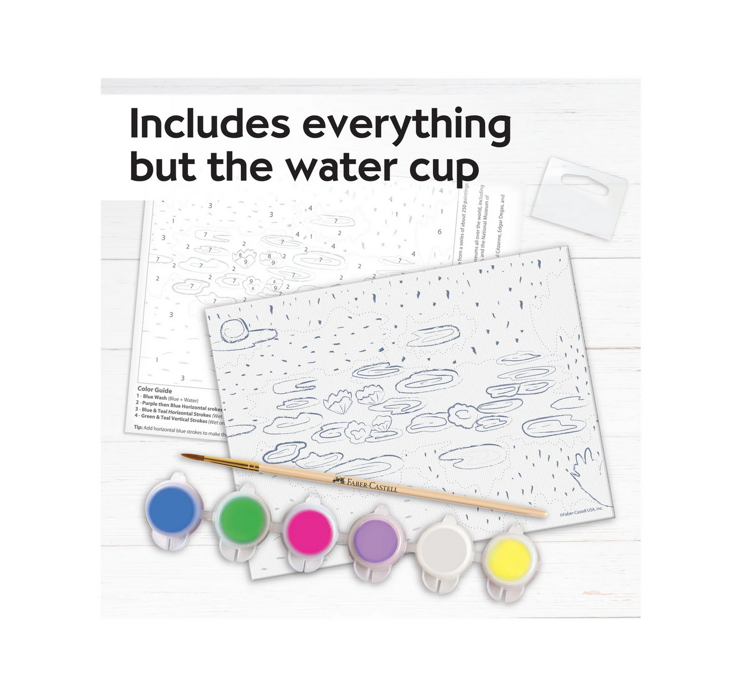 Paint by Number Museum Series – Water Lilies by Faber-Castell