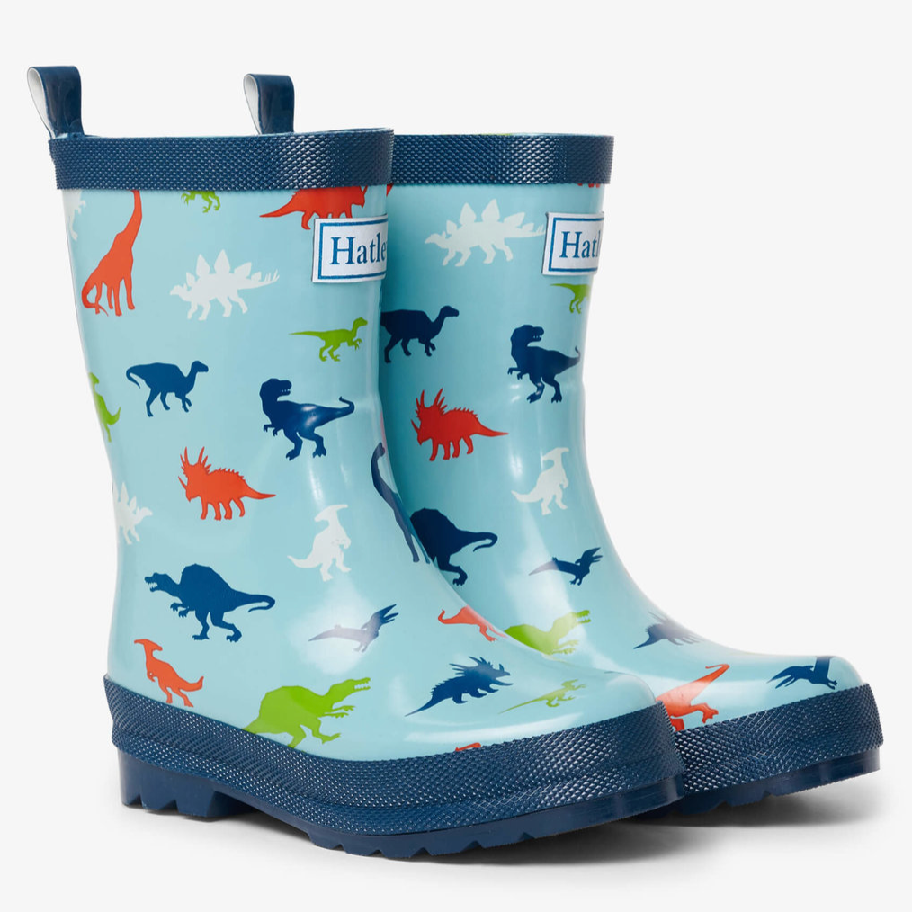 HATLEY Prehistoric Dinos Shiny Rain Boots