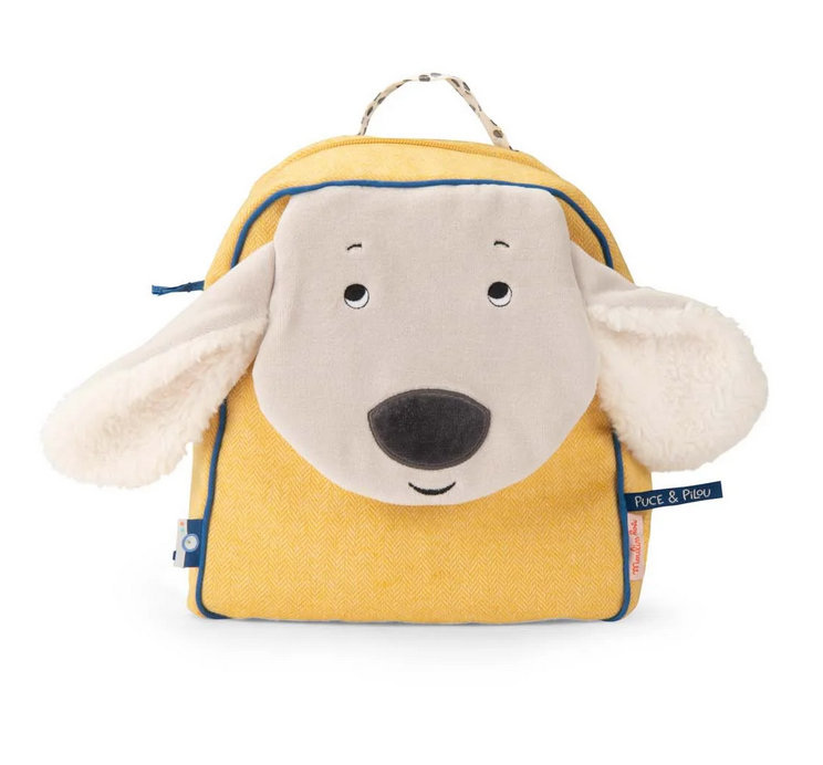 Puce & Pilou - Yellow Dog Backpack by Moulin Roty