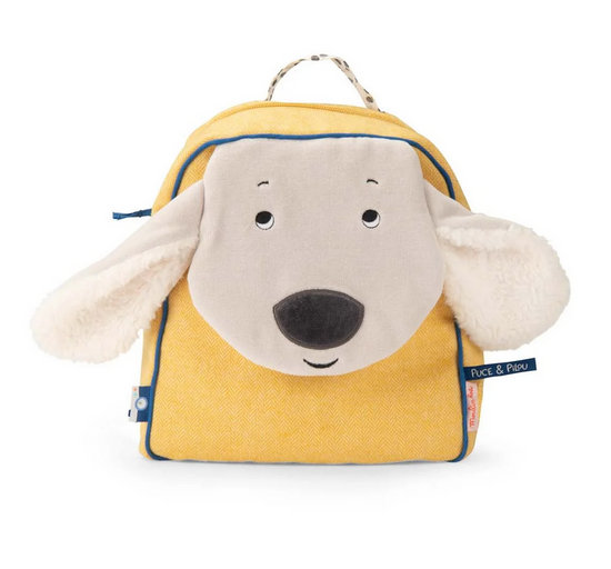 Puce & Pilou - Yellow Dog Backpack by Moulin Roty